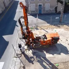 Illustration de Forage de micro pieux pour les fondations