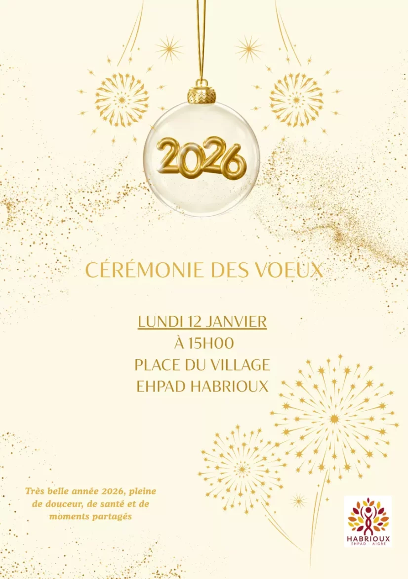 Affiche pour la cérémonie des vœux 2026